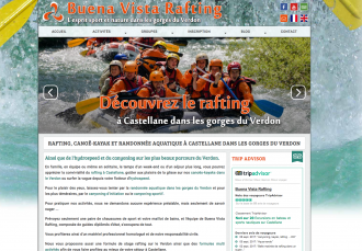 Site internet - Buena Vista Rafting