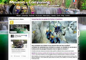 Site internet - Maison du canyoning