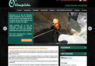 Site internet - O'limpide - Canyoning Verdon
